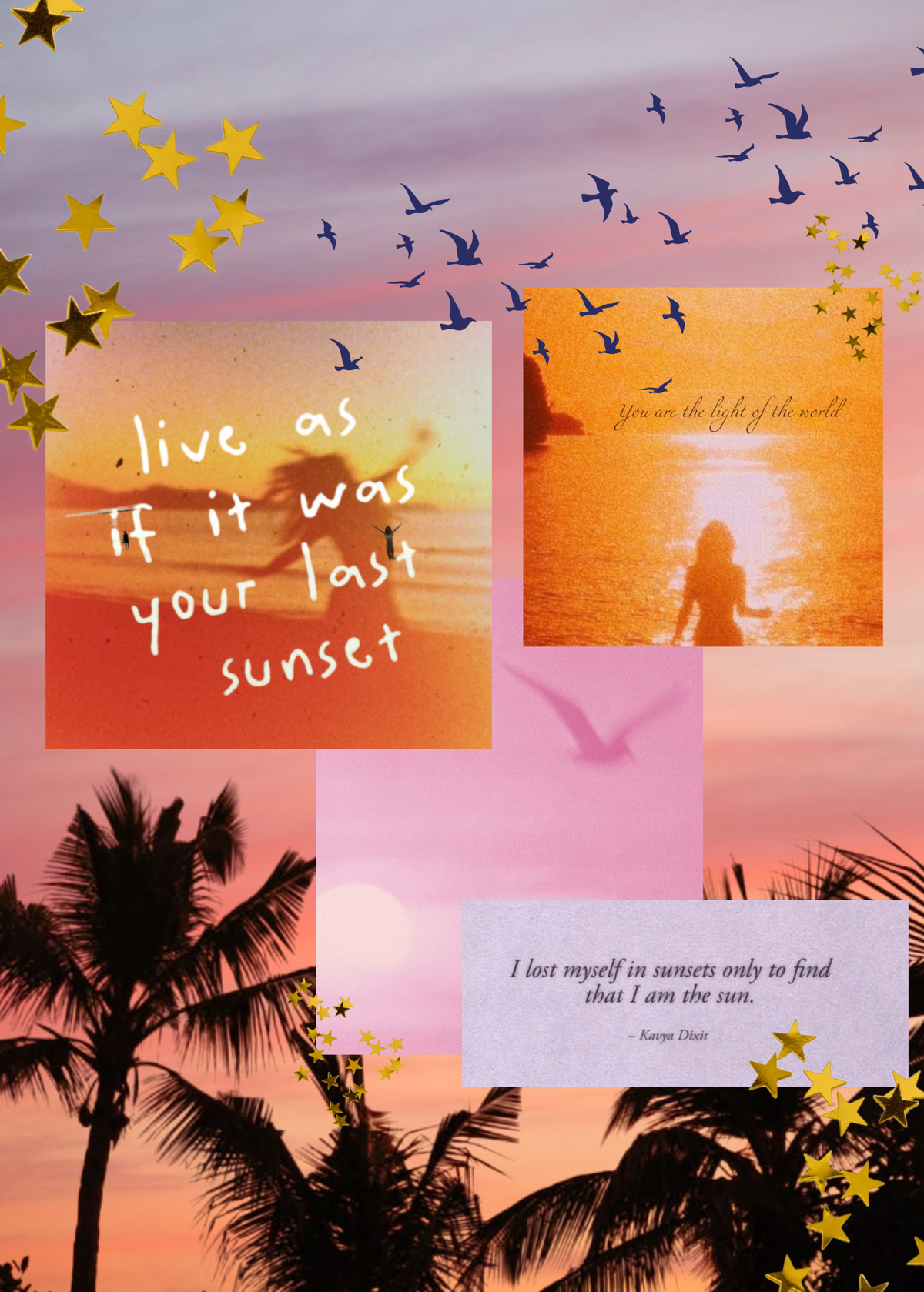 Sunset Vibes Kindle Insert